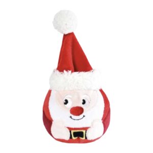 Balle squeaker peluche père noël 8 cm