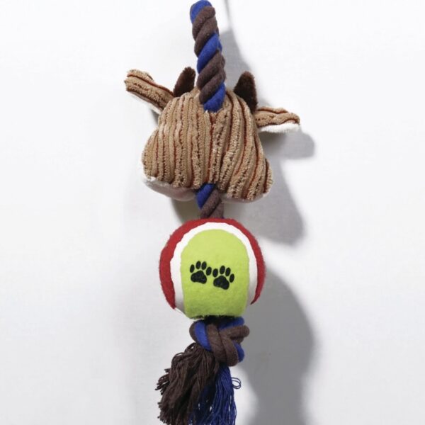 Jouet chien Indi Peluche + corde + balle – Image 2