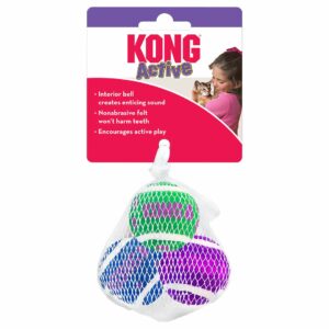 Balles de tennis Kong pour chat (3balles)