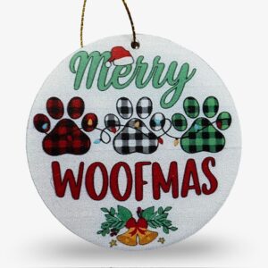 Décoration de sapin Merry Woofmas 8cm