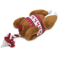 Peluche dinde de noël 30cm