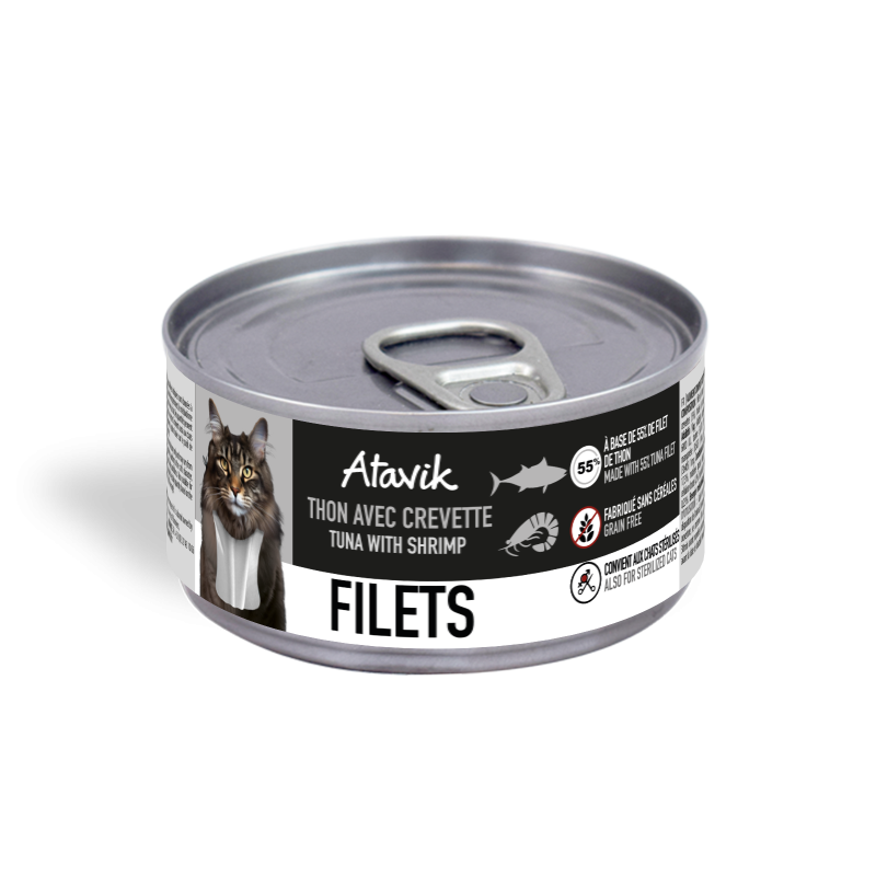 Filets pour chat Atavik 70g - Thon et crevette
