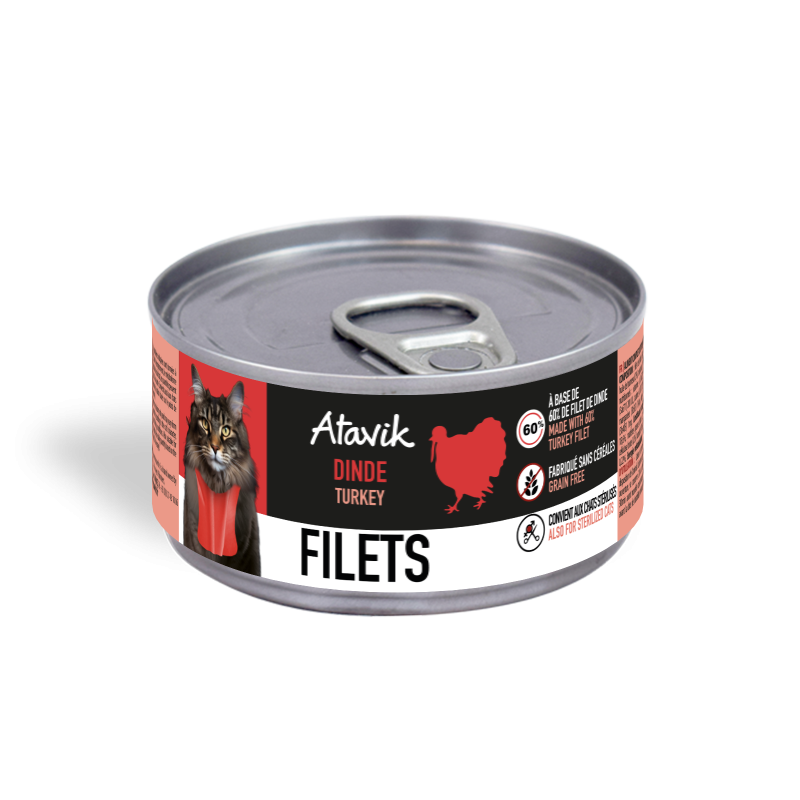 Filets pour chat Atavik 70g - Dinde