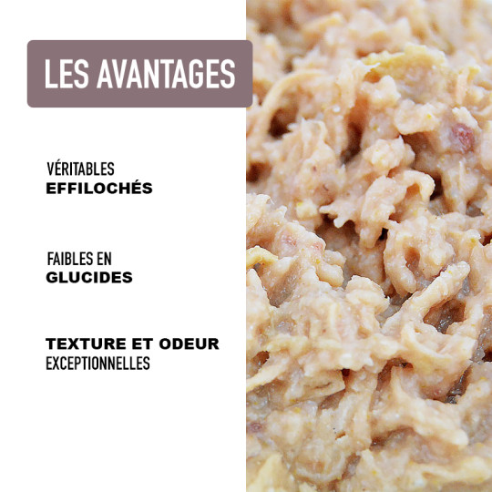 Effilochés pour chat Atavik Poulet hareng 200g – Image 2