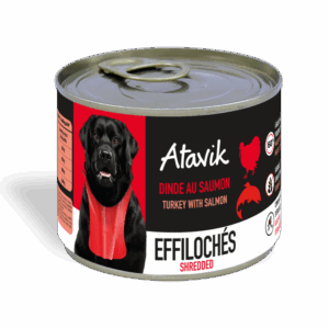 Effilochés pour chien Atavik Dinde au saumon 200g