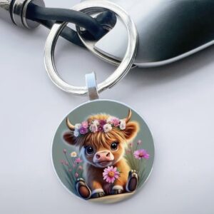 Porte clefs vache highlands