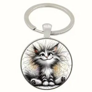 Porte clefs chat fantaisiste