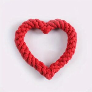 Coeur en corde rouge 11cm