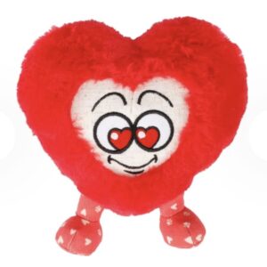 Peluche coeur rouge avec pieds 17cm